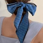 Print Chiffon Narrow Scarf Hair Tie 1 Pc - Print Chiffon Narrow Scarf Hair Tie - Black - One Size