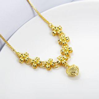 Gold Plated Heart Pendant Necklace
