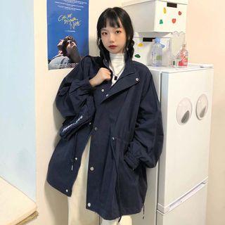 Zip Trench Jacket Black - One Size