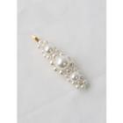 Faux-pearl Cluster Hair Pin Ivory - One Size