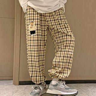 Bungee Cord Plaid Pants
