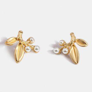 Faux Pearl Fruit Earring 1 Pair - One Size
