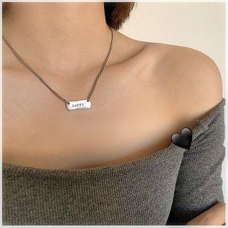 925 Sterling Silver Lettering Necklace 2126 - One Size