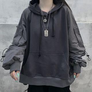 Drawstring Hoodie / Drawstring-cuff Sweatpants / Set
