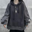 Drawstring Hoodie / Drawstring-cuff Sweatpants / Set