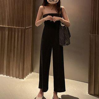 Strapless Plain Jumper Pants