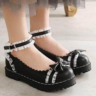 Ruffle Trim Mary Jane Sandals