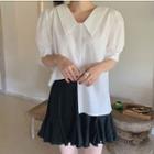 Short-sleeve T-shirt / Puff-sleeve Shirt / A-line Mini Skirt