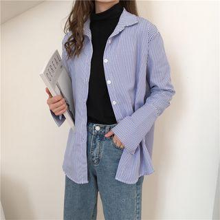 Bell-sleeve Plain Shirt