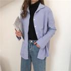 Bell-sleeve Plain Shirt
