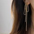 Bow Stainless Steel Fringed Earring 1 Pair - Gold - One Size