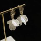 Acrylic Petals Earring 1 Pair - Silver Needle - As Shown In Figure - One Size