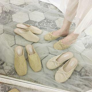 Woven Straw Mules
