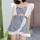 Ruffle Gingham Swim Dress