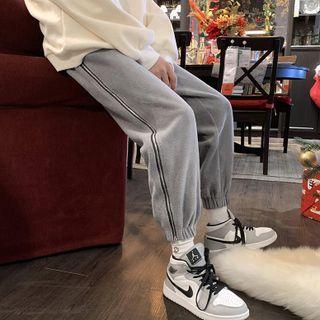 Side-zip Fleece Harem Pants