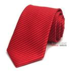Striped Neck Tie Red - One Size