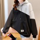 Two-tone Applique Hoodie