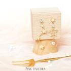 Non-matching Alloy Star Dangle Earring 1 Pair - Earrings - One Size
