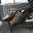 Buckled Panel Loafers