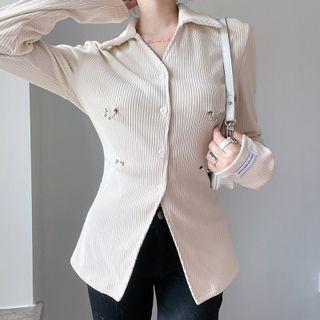 Collared Buckle Cardigan