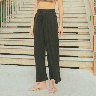 Plus Size Sleek Elasticized-waist Wide-leg Pants