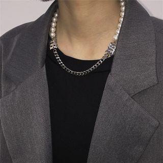 Faux Pearl & Hoop Necklace / Bracelet