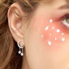 Rhinestone Accent Star & Crescent Earrings As Shown In Figure - One Size