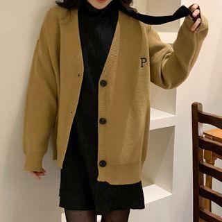 Letter Loose-fit Cardigan