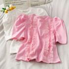 Lace-trim Loose T-shirt