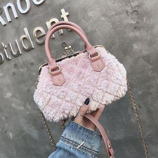 Furry Quilted Crossbody Bag