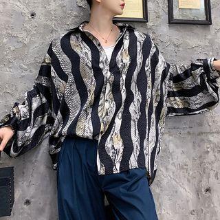 Animal Print Shirt Black & White - One Size