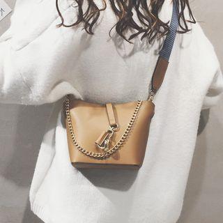 Chained Strap Bucket Bag
