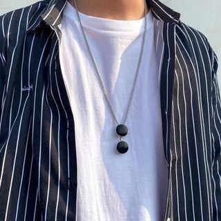 Sunglasses Pendant Stainless Steel Necklace Sunglasses - Silver - One Size