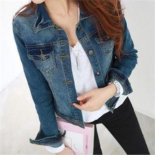 Washed Slim-fit Denim Jacket