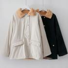 Fleece-lining Plain Coat