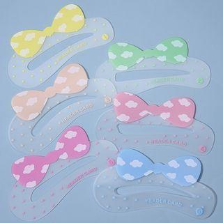 Set Of 6 : Bow Print Eyebrow Stencil Set - Assorted - One Size