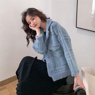 Plaid Single-breasted Tweed Jacket
