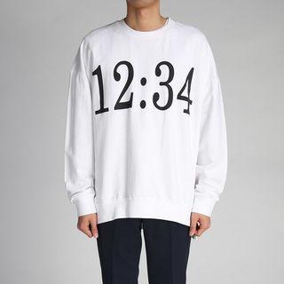 12:34 Printed Loose-fit Sweatshirt