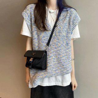 V-neck Melange Sweater Vest