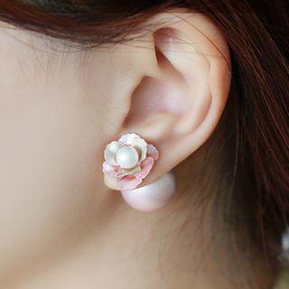 Beaded Flower Studs