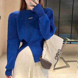 Slit Crop Sweater