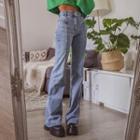 Star Detail Straight Leg Jeans