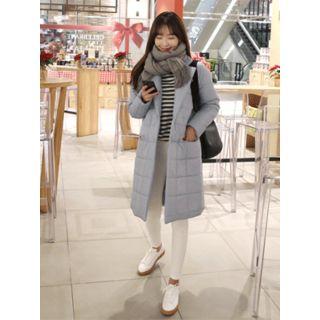 Stand-collar Double-breasted Padded Coat