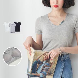 Plain Padded Short Sleeve T-shirt