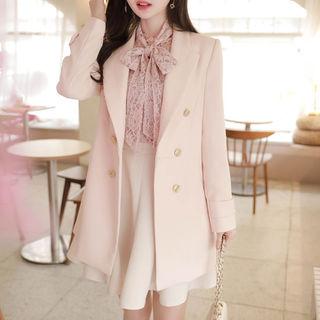 Hook-and-eye Button-detail Coat