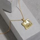 Square Pendant Sterling Silver Necklace