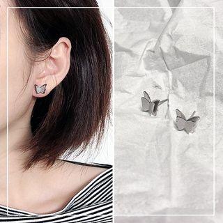 Butterfly Stud Earring 1 Pair - As Shown In Figure - 1cm
