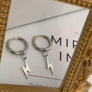 Lightning Alloy Dangle Earring 1 Pair - Silver - One Size