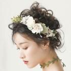 Wedding Artificial Flower Headband As Shown In Figure - One Size