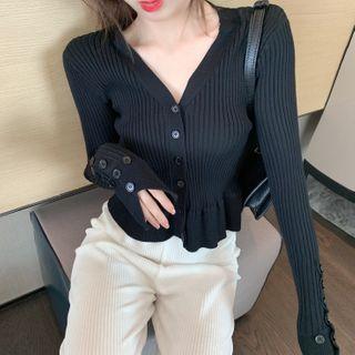 Rib Knit Top Black - One Size